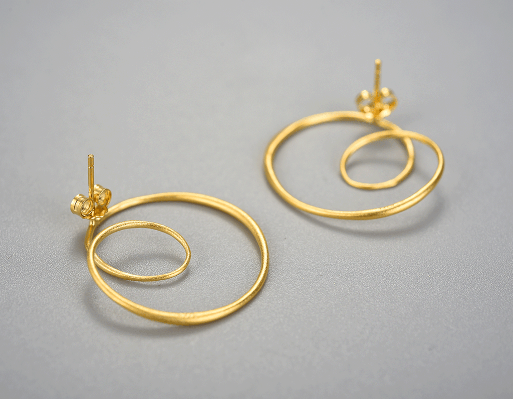 “Celestial Spiral Earrings”