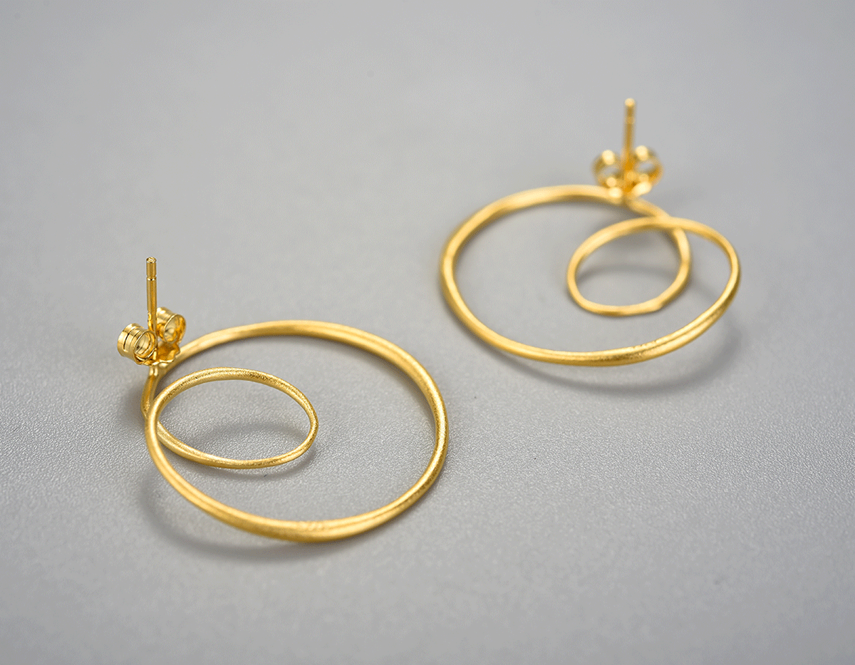 “Celestial Spiral Earrings”