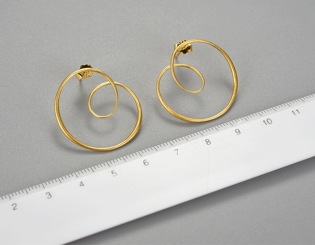 “Celestial Spiral Earrings”