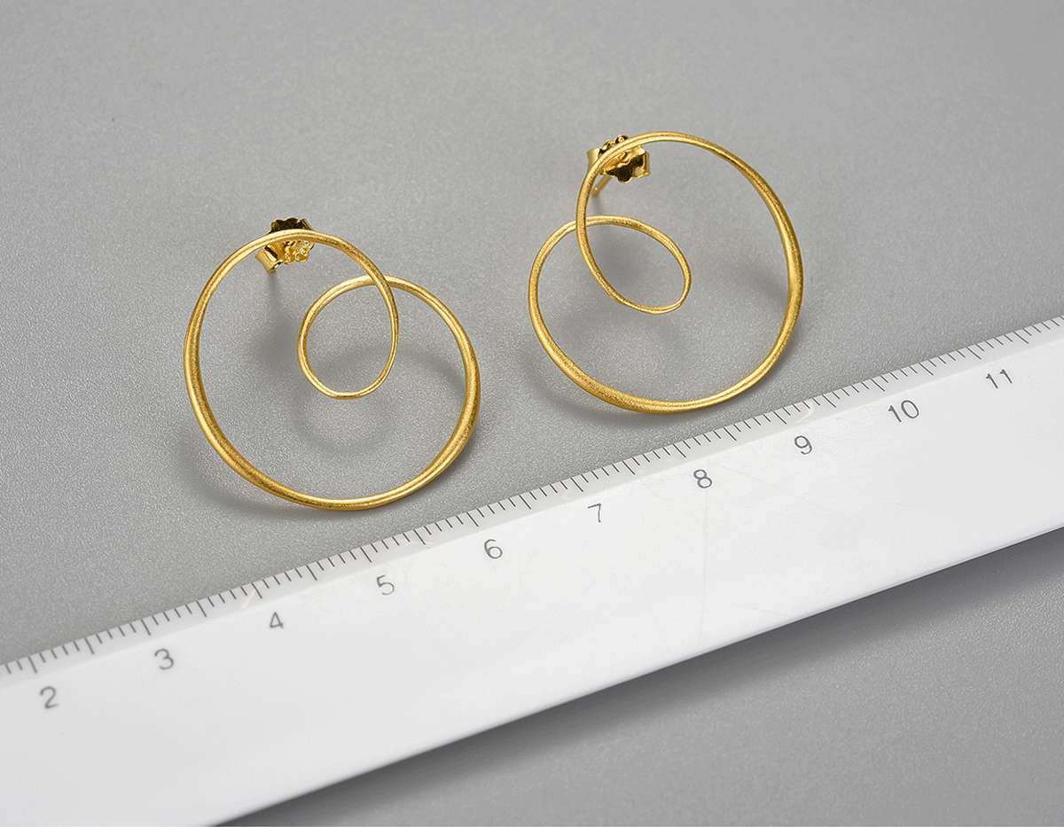 “Celestial Spiral Earrings”