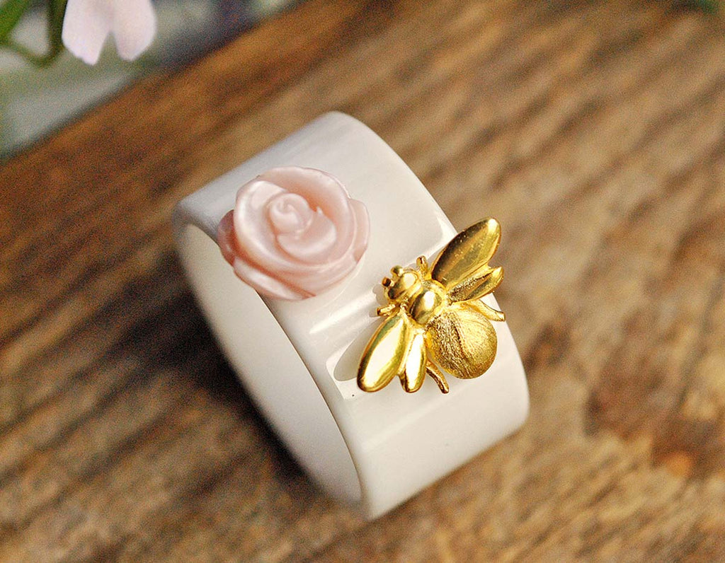 Golden Nectar Embrace Ring