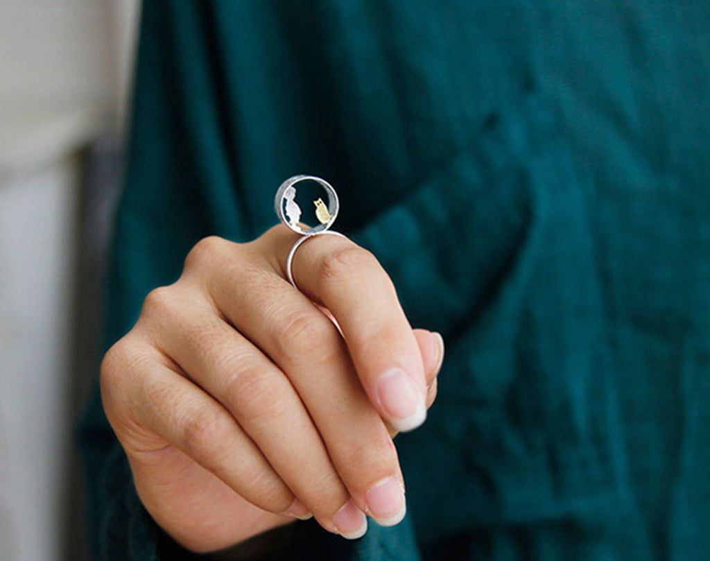 Whispers of Feline Harmony Ring