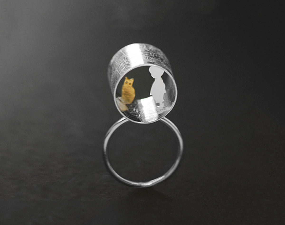 Whispers of Feline Harmony Ring