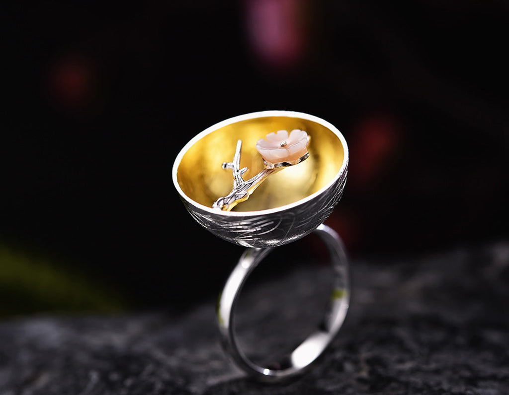 Elysian Plum Blossom Ring