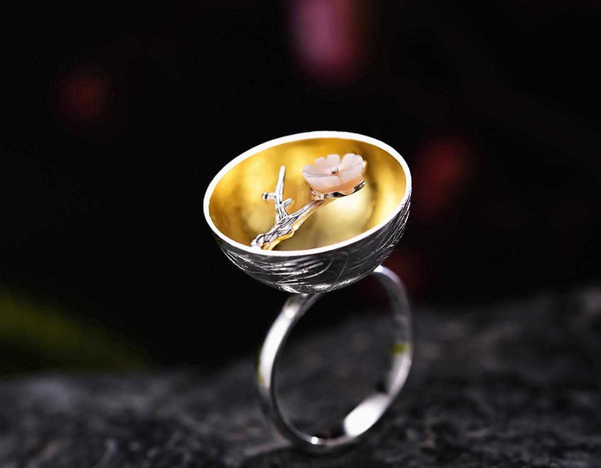 Elysian Plum Blossom Ring