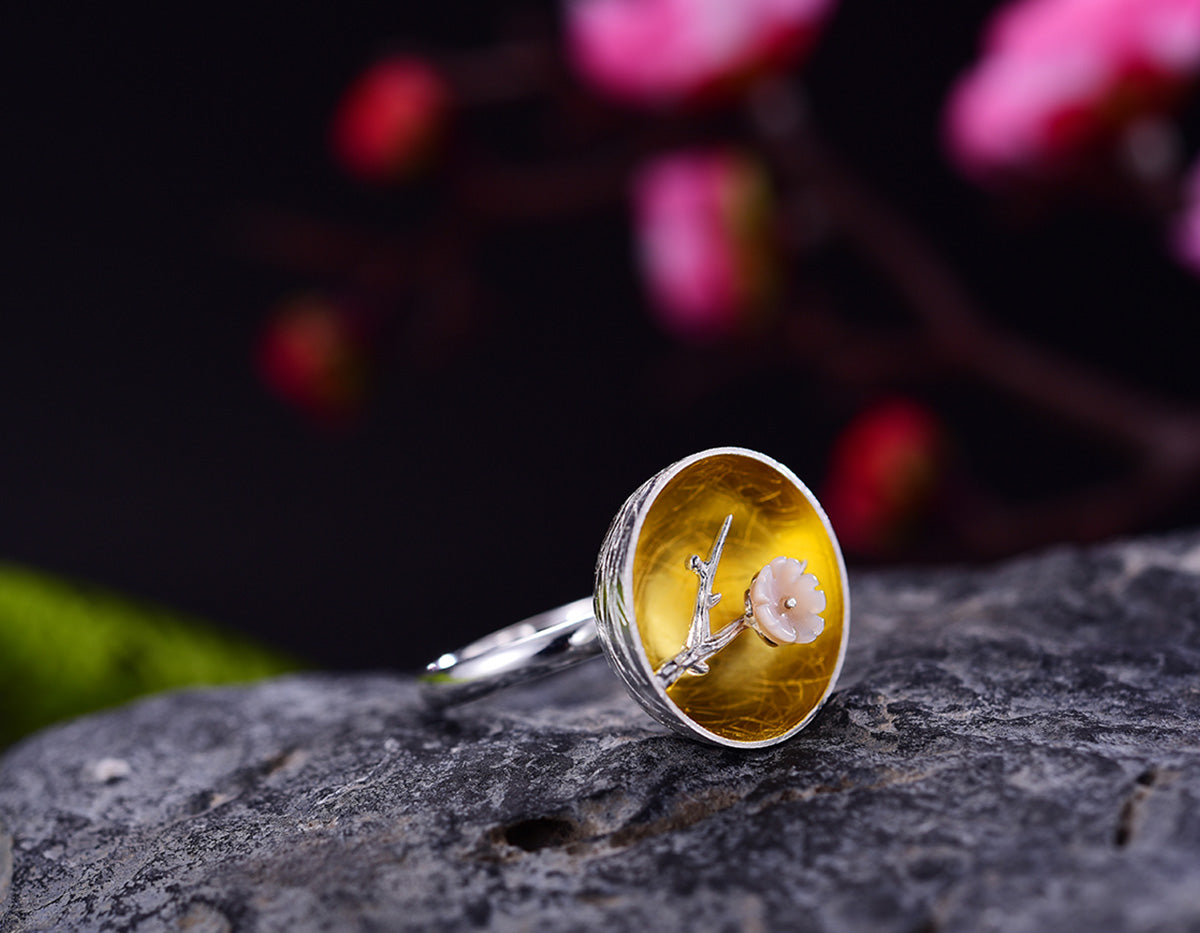Elysian Plum Blossom Ring