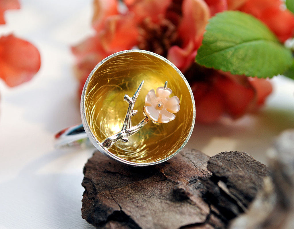 Elysian Plum Blossom Ring