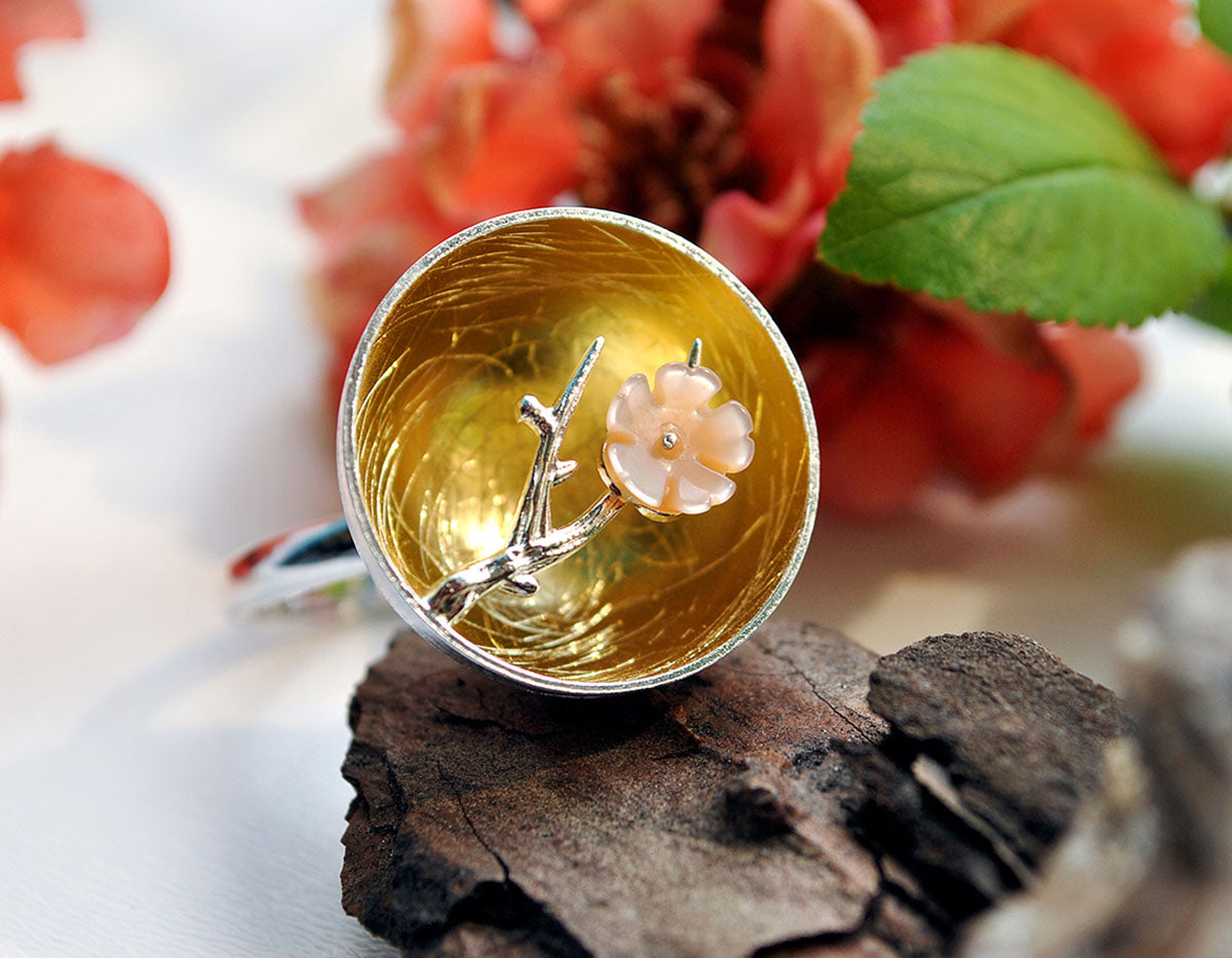 Elysian Plum Blossom Ring