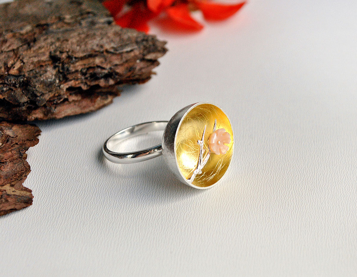 Elysian Plum Blossom Ring