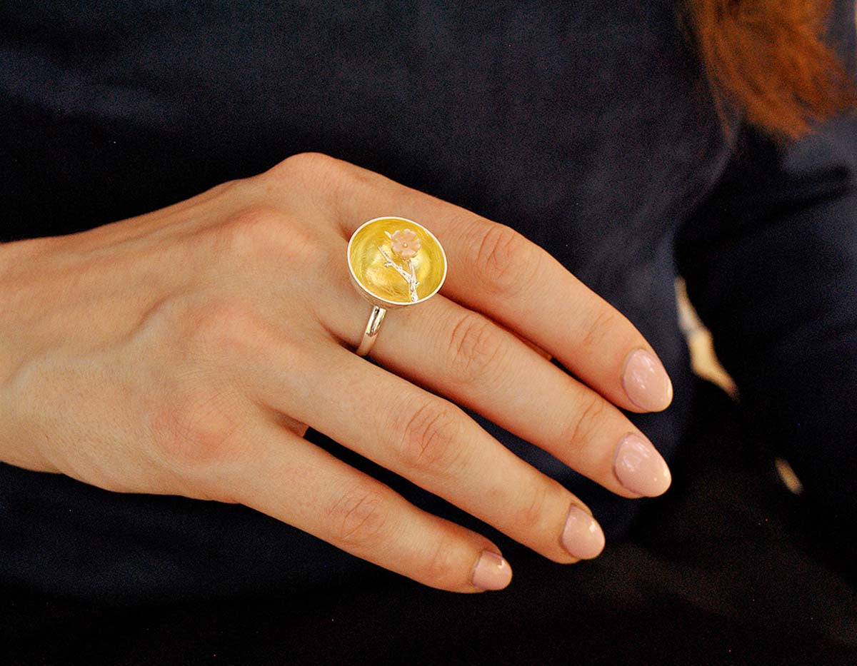Elysian Plum Blossom Ring