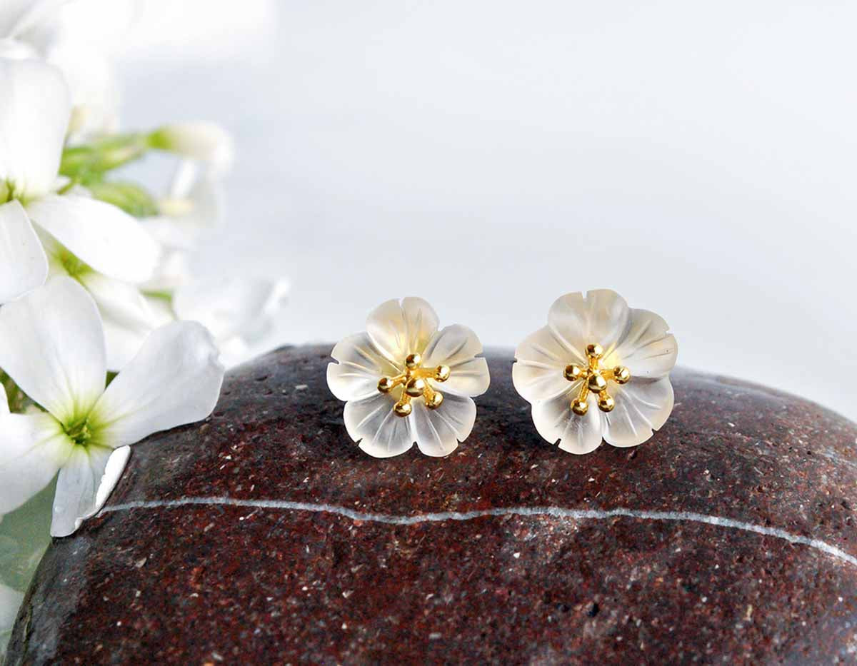 Petal Veil Studs