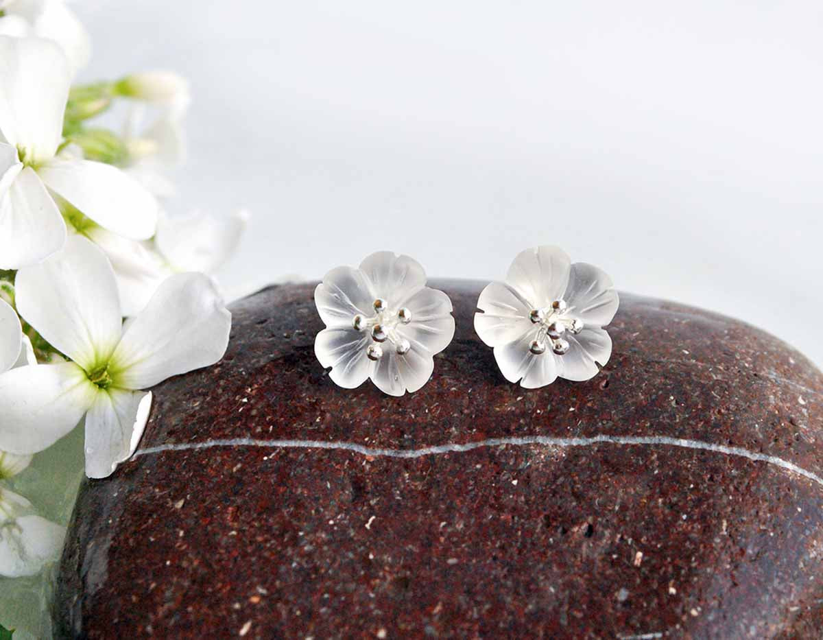 Petal Veil Studs