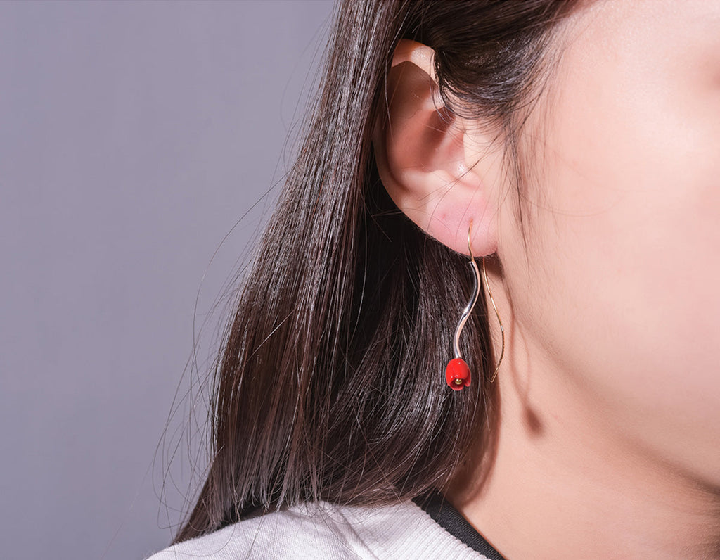 Crimson Embrace Earrings