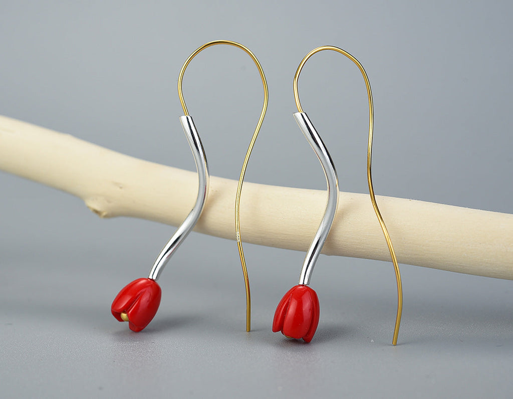 Crimson Embrace Earrings