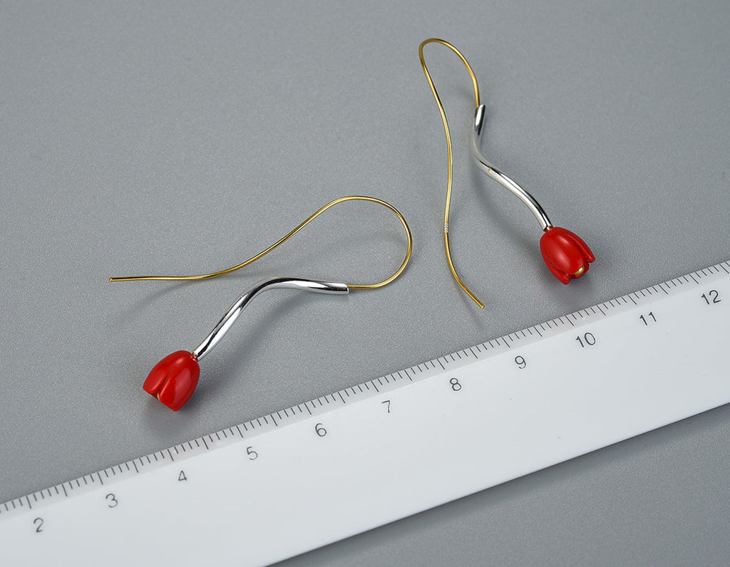 Crimson Embrace Earrings