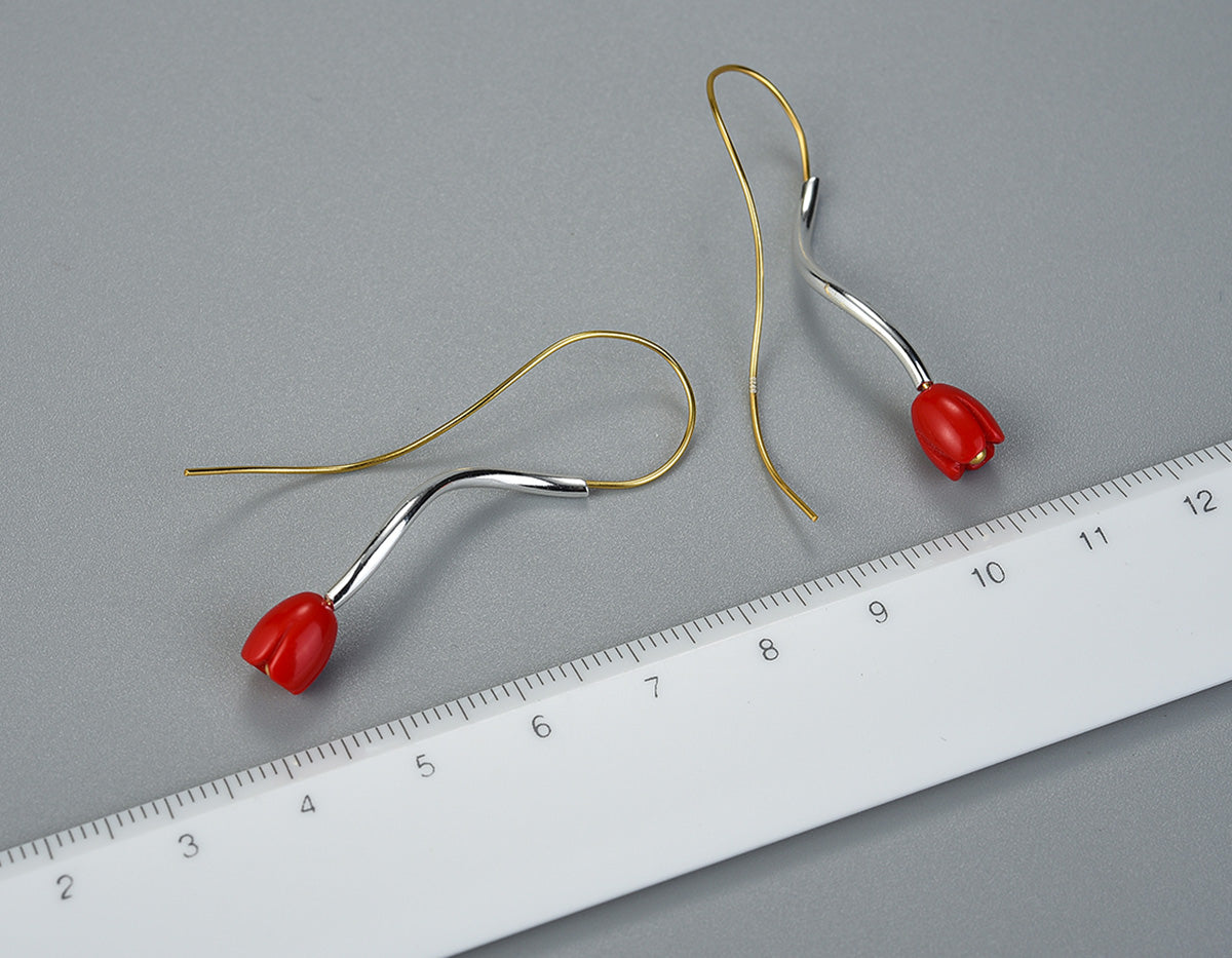 Crimson Embrace Earrings