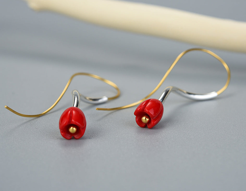 Crimson Embrace Earrings