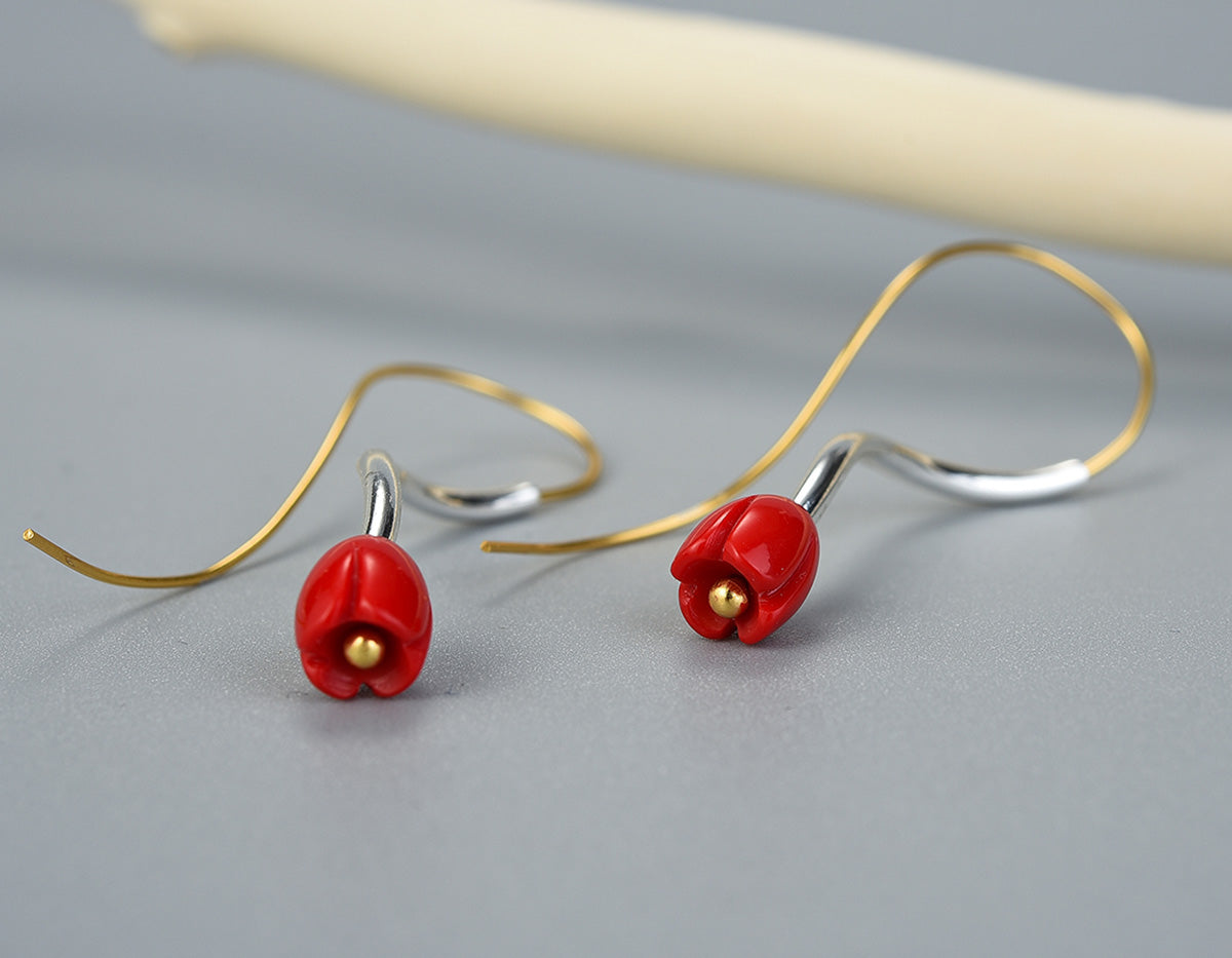Crimson Embrace Earrings
