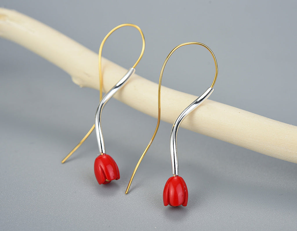 Crimson Embrace Earrings