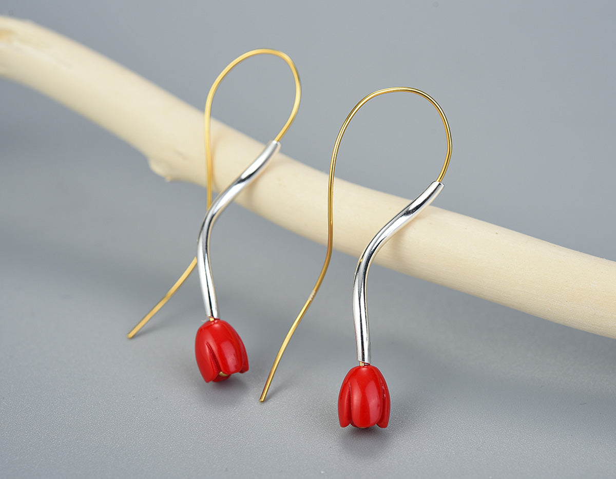 Crimson Embrace Earrings