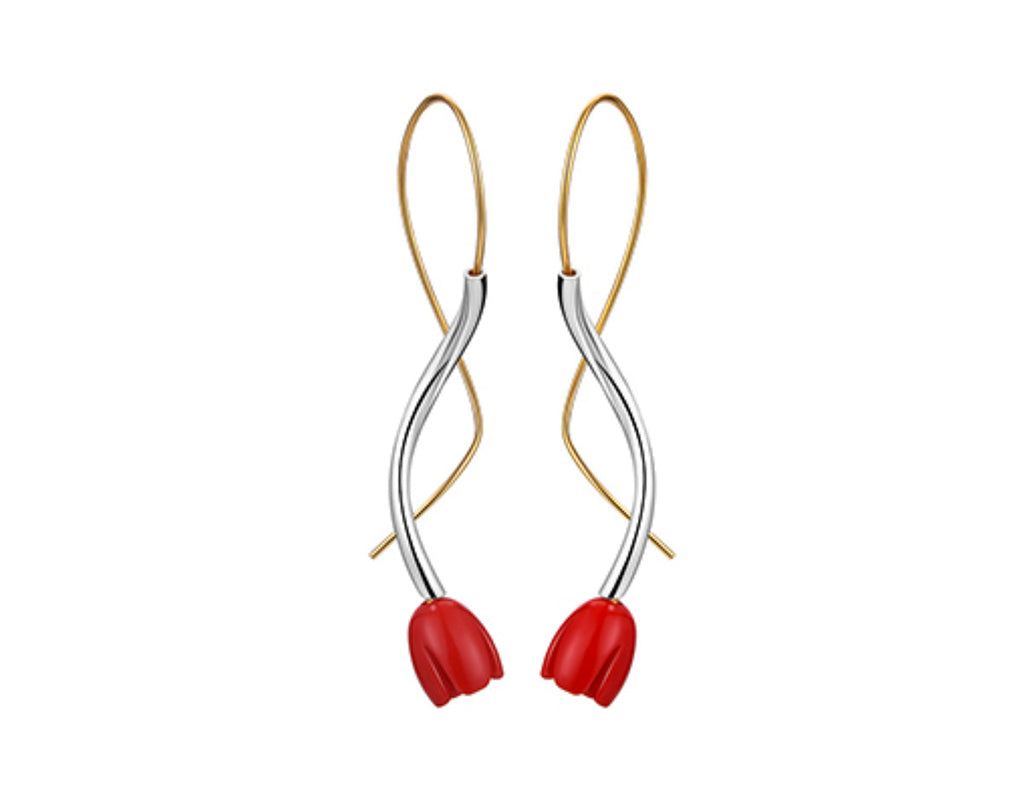 Crimson Embrace Earrings