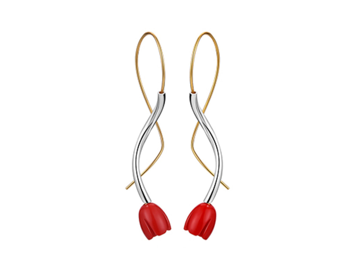 Crimson Embrace Earrings