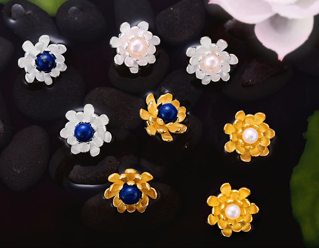 Lustre Lotus Embrace Earrings